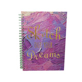 POP ARTZ Hard Cover Spiral Sketch Book A4 125 Gsm Purple - 60 Sheets