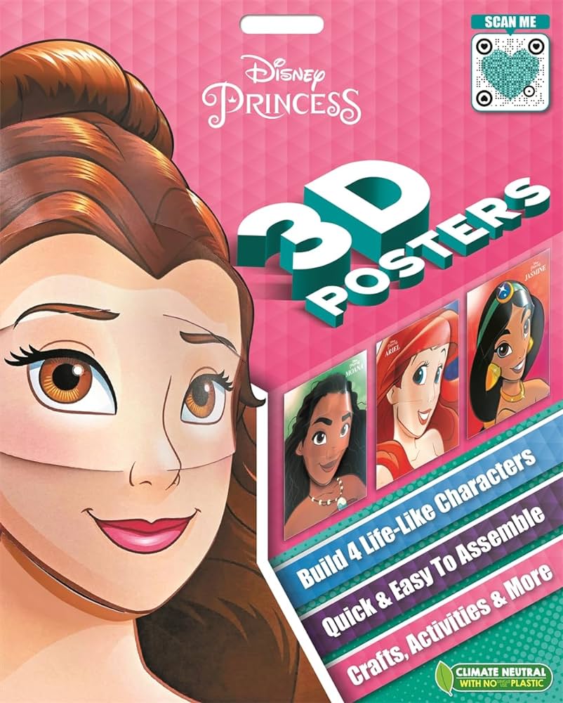 Disney Princess 3D Posters: Quick & Easy to Assemble Life-Like Characters, Plus Crafts, Activities, and More - _MS, ADVANTAGE QUEST PTE LTD, CHILDREN'S BOOKS, ENGLISH, WALT DISNEY