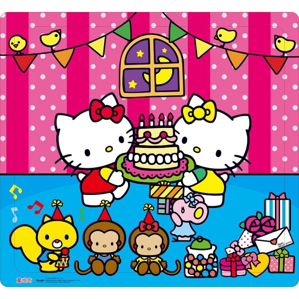 Hello Kitty 100片拼图:热闹生日会