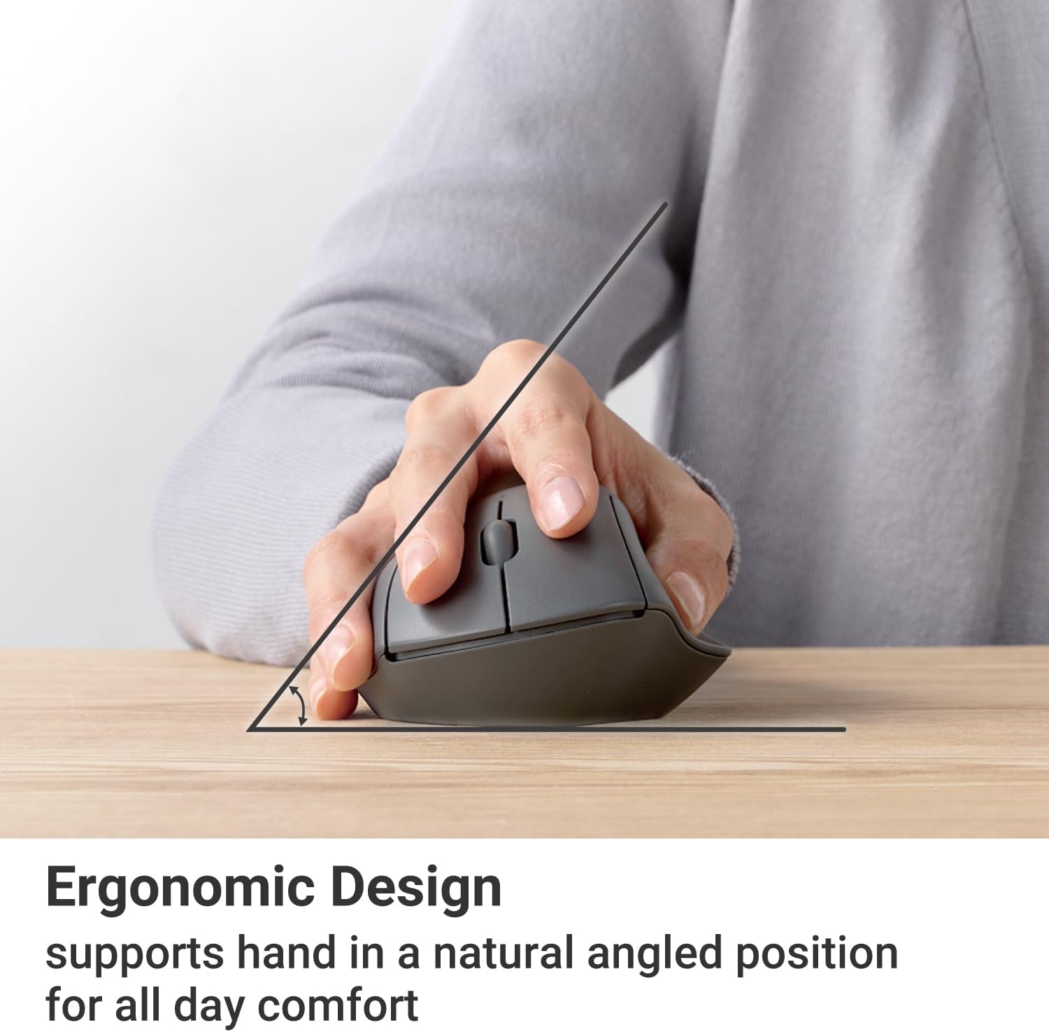 ELECOM Ergonomic Shape Wireless Mouse SHELLPA