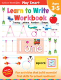 PLAY SMART Learn to Write Workbook 3-5 - _MS, EDUCATIONAL PUBLISHING HOUSE, PLAYSMART, PRESCHOOL