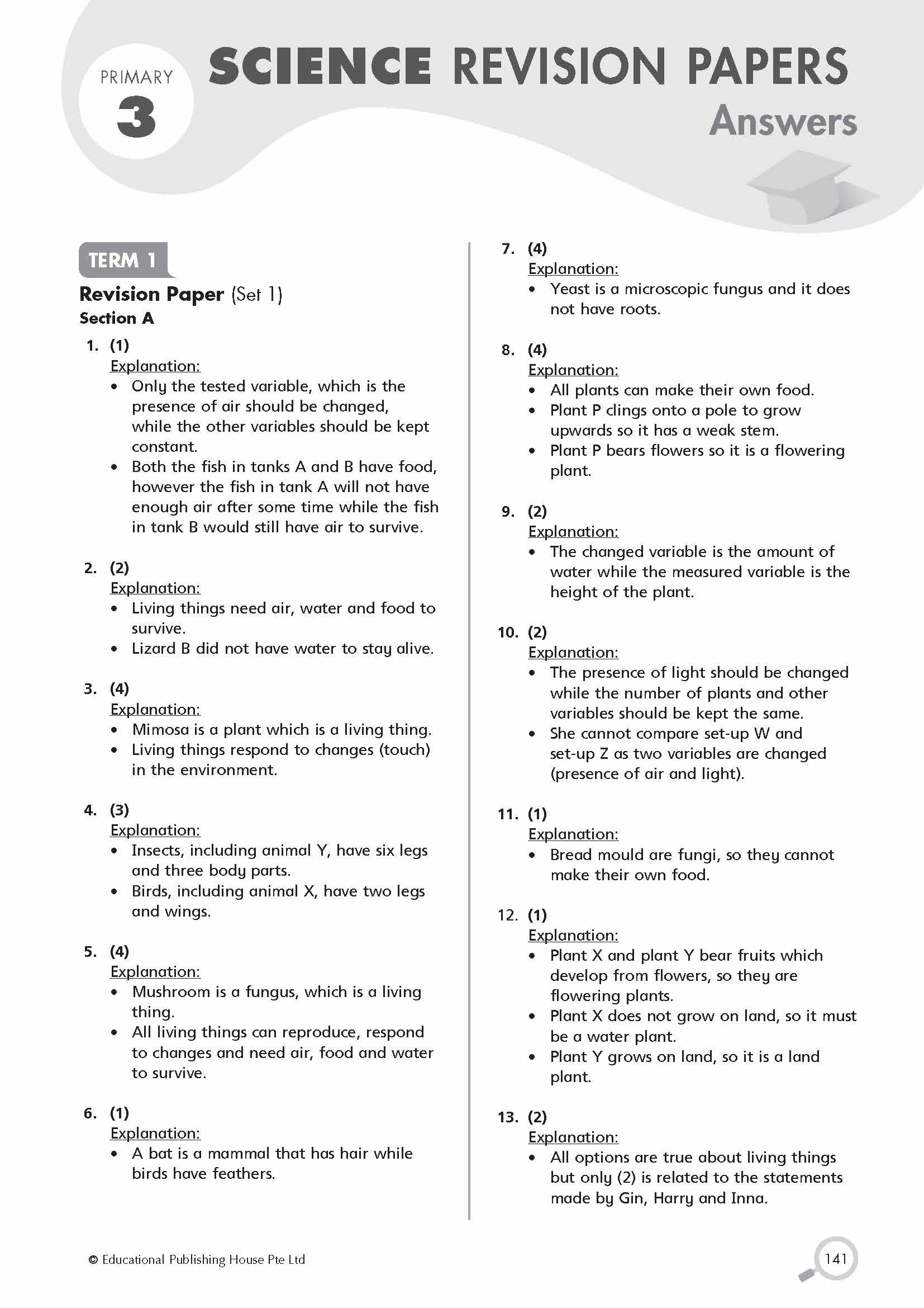 Primary 3 Science Revision Papers - _MS, EDUCATIONAL PUBLISHING HOUSE