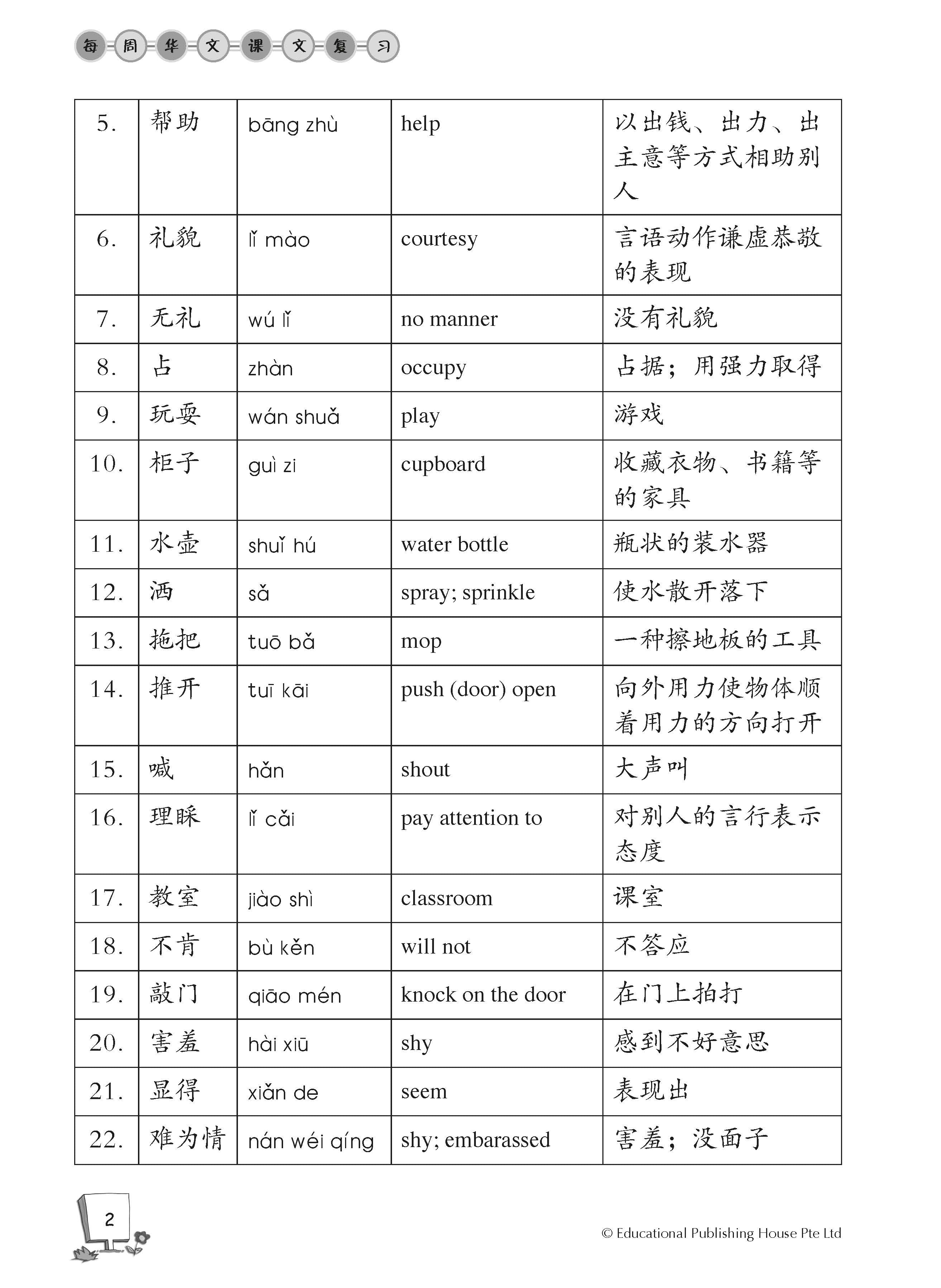 Primary 4B Chinese Weekly Revision 每周华文课文复习 - _MS, BASIC, CHINESE, EDUCATIONAL PUBLISHING HOUSE, PRIMARY 4