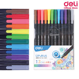 DELI Fineliner Tip 0.45MM 12 Colors - _MS, DELI, ECTL-AUG23, ECTL-MNM2FOR8