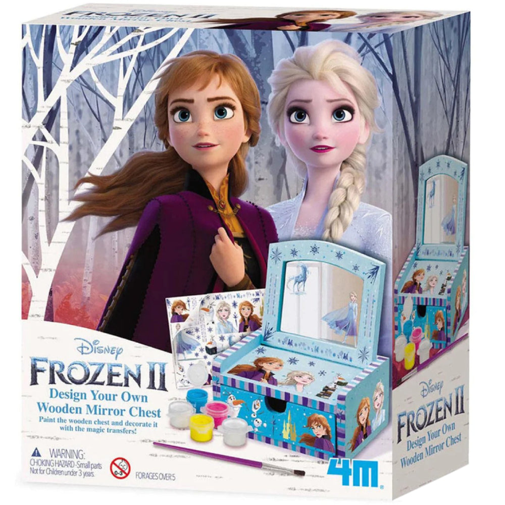 DISNEY FROZEN II Design Your Own Wooden Mirror Chest - 4M, _MS, crystal, ECTL-AUG23, ECTL-MNM30, TOYS & GAMES