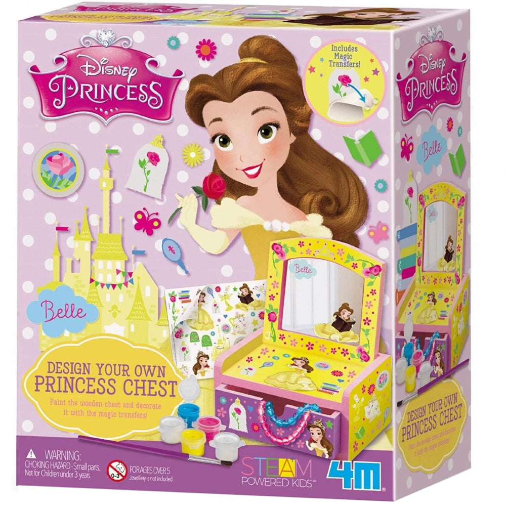 DISNEY PRINCESS Design Your Own Princess Chest - Belle - 4M, _MS, crystal, ECTL-AUG23, ECTL-MNM30, TOYS & GAMES