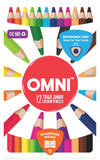 OMNI Trigo Jumbo Color Pencils With Sharpener 12 Colors