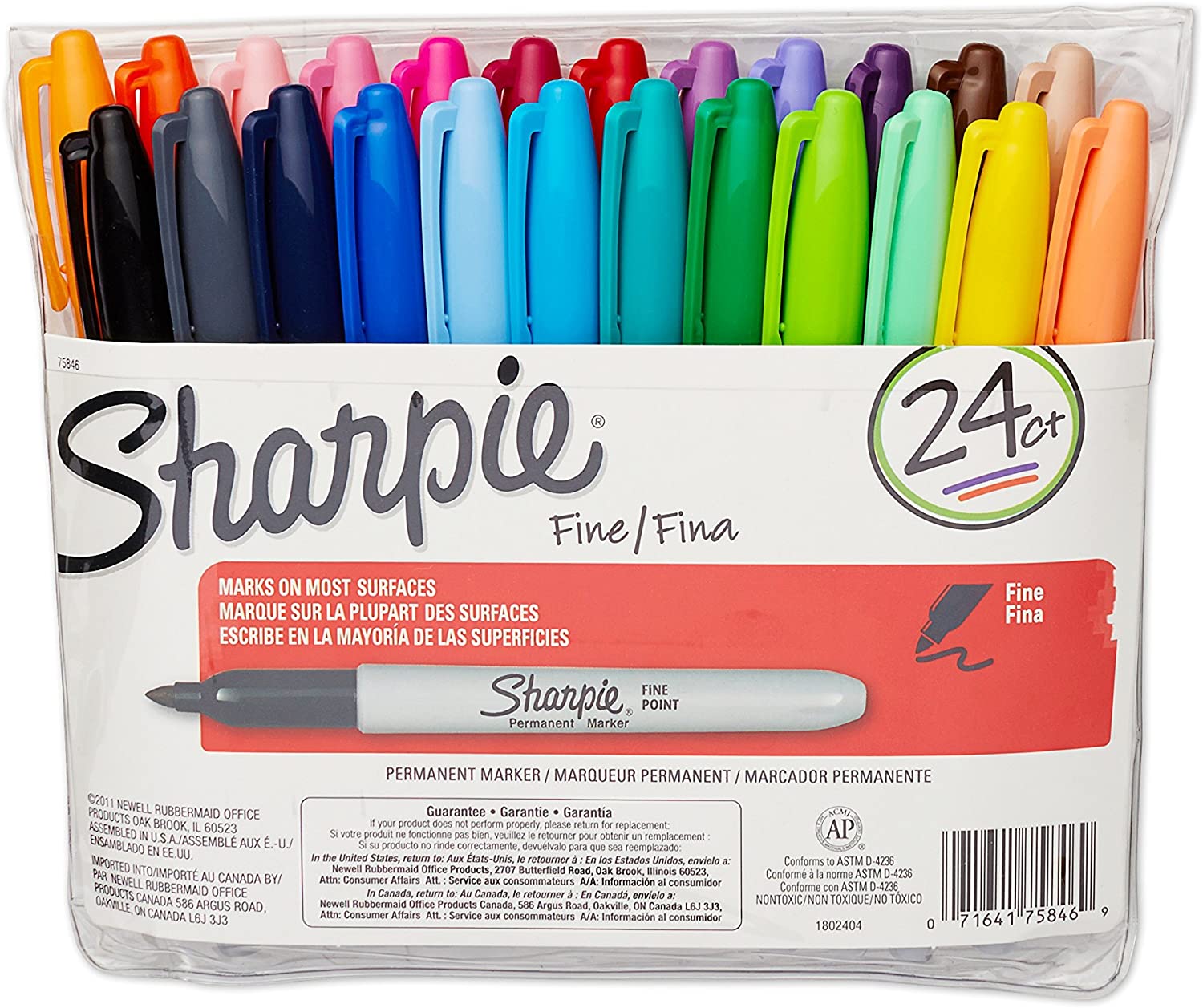 SHARPIE 24 Color Fine Marker Pouch - ART & CRAFT, MARKER, SALE, SHARPIE