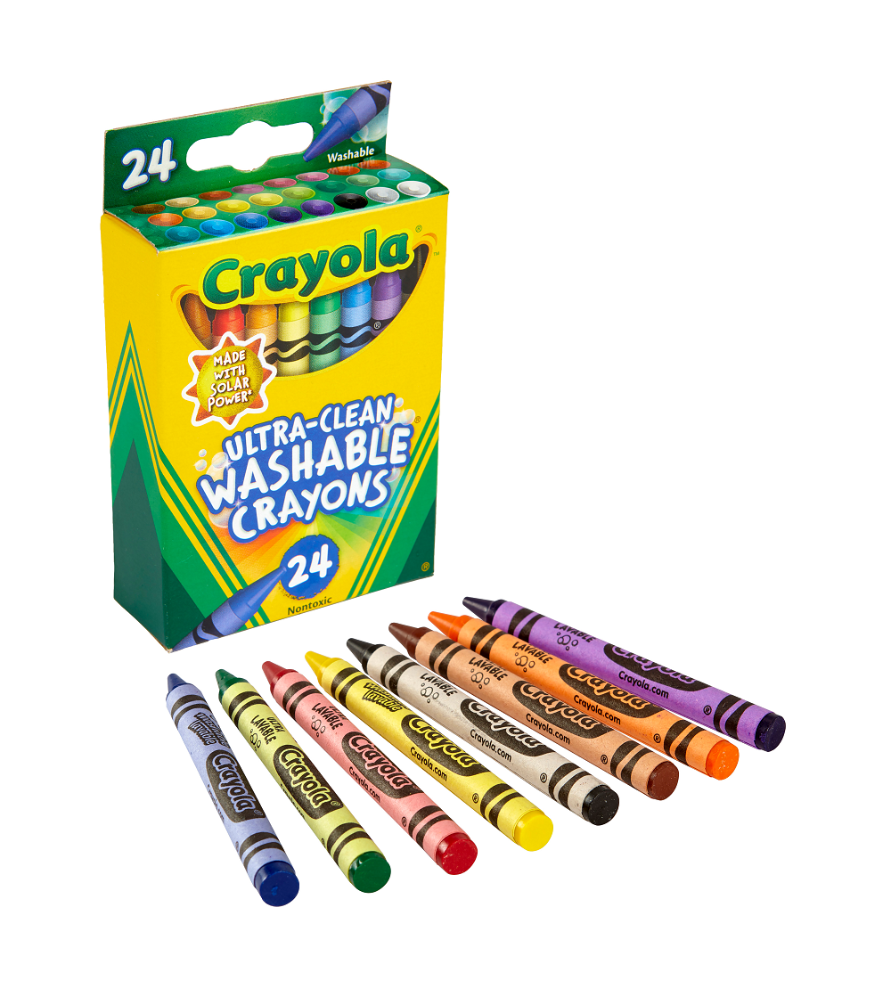 CRAYOLA 24 Colour Ultra Clean Washable Crayons - ART & CRAFT, CRAYOLA, JULY NEW, SALE