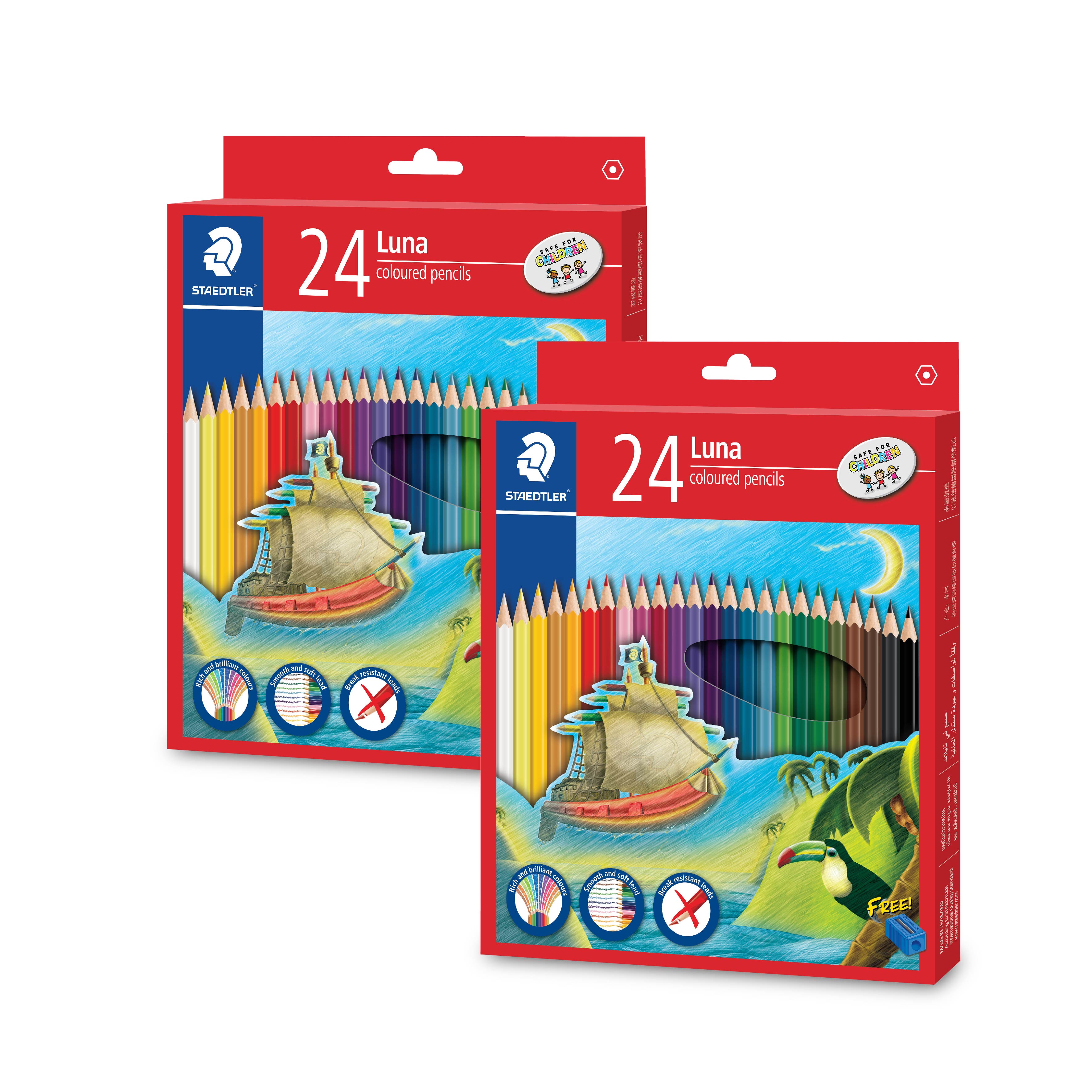 STAEDTLER Luna Colour Pencil 24 Colors - 2 Pack - _MS, ART & CRAFT, ECTL-10DEAL, ECTL-AUG23, PAPER, STAEDTLER