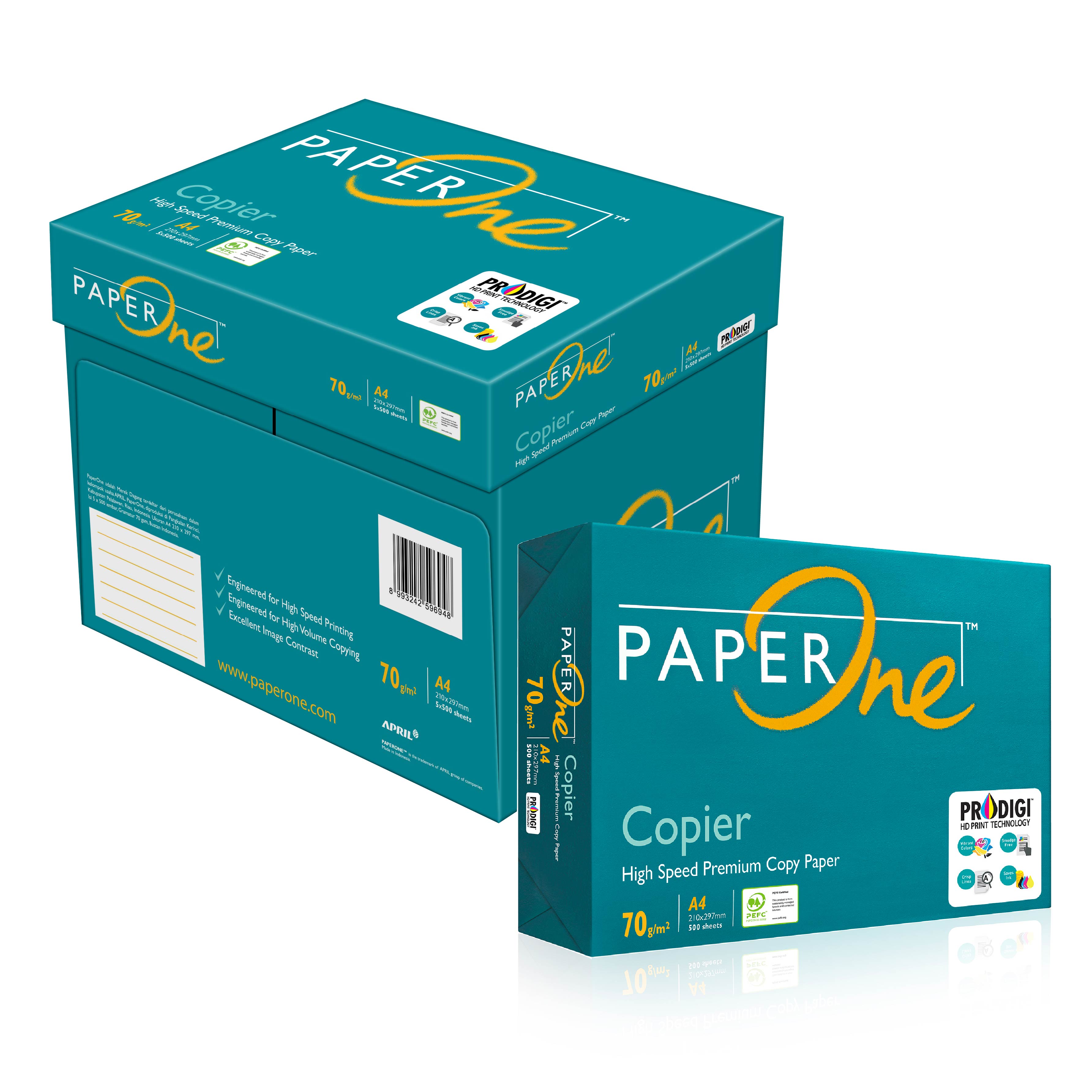 PAPERONE Copier Paper (A4) 70GSM 500'S [Buy 4 Ream Free 1 Ream