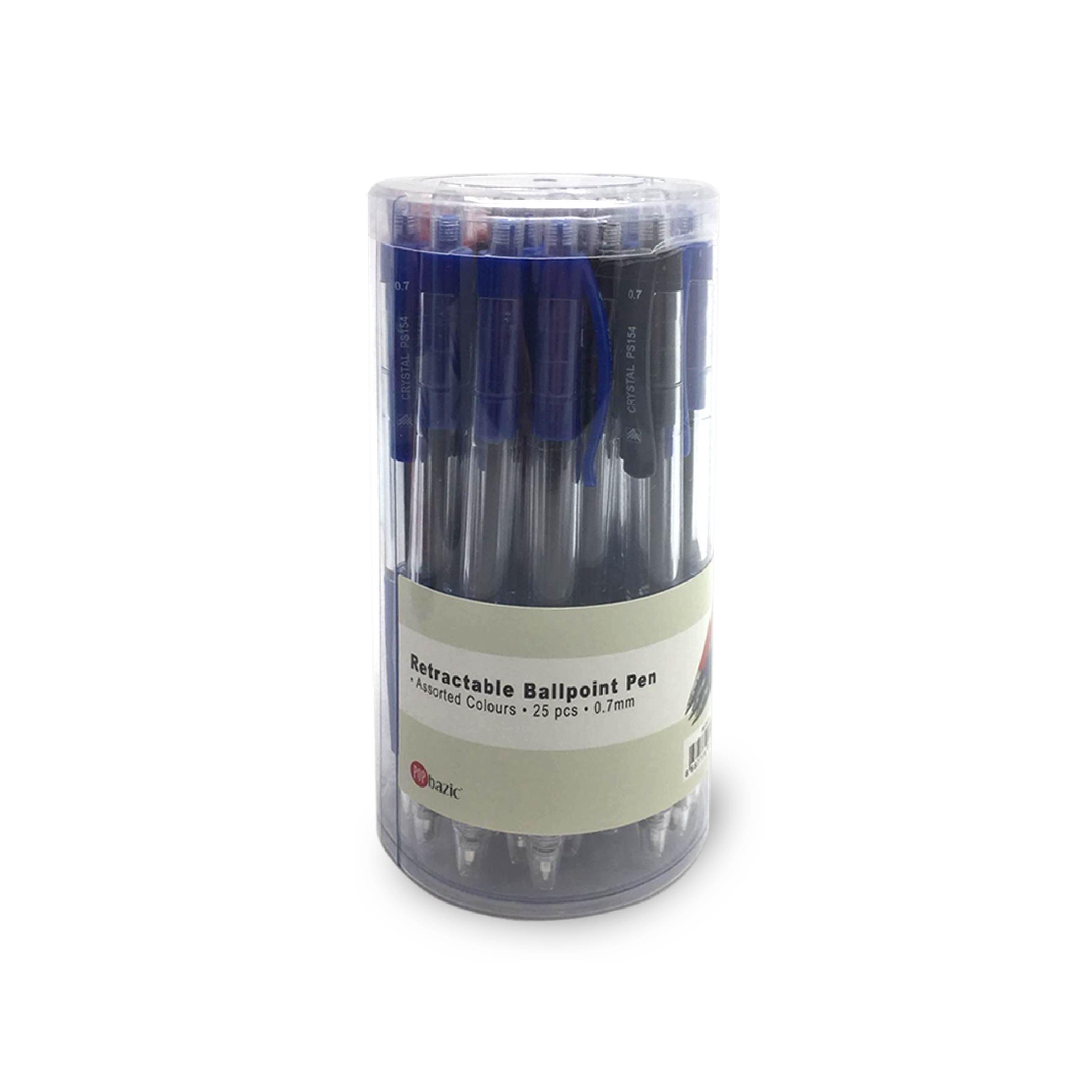 POP BAZIC Retractable Crystal Ball Pen 0.7mm - _MS, ECTL-AUG23, ECTL-HOTBUY60, PEN, POP BAZIC