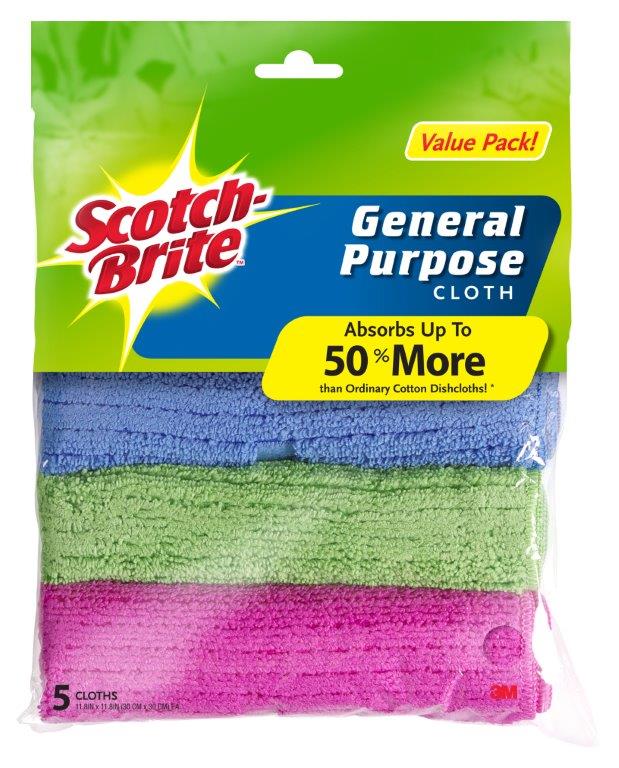 3M Scotch-Brite General Purpose Cloth Value Pack - 2 x 5pcs - 3M, CLEANING ACCESSORIES, SALE