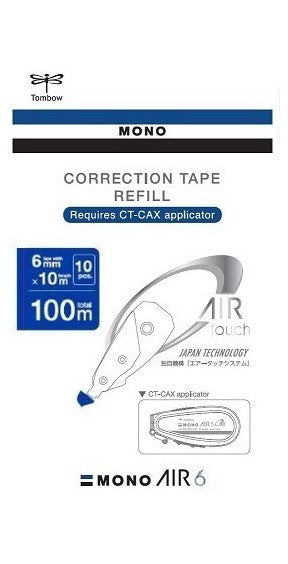 TOMBOW Mono Air Correction 6mm Tape Refill Box 10pcs