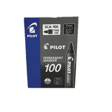 PILOT Permanent Marker SCA100 Bullet Tip Black (Box of 12 pcs)