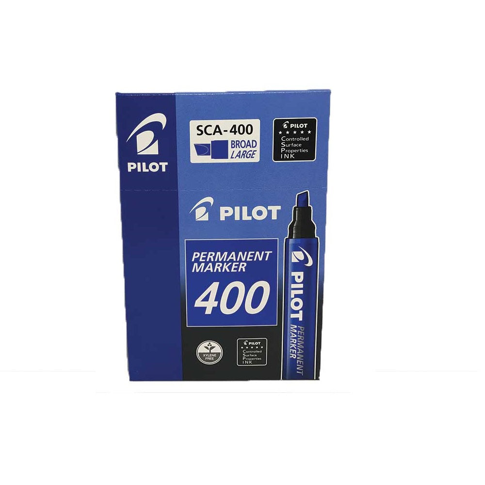 PILOT Permanent Marker SCA400 Chisel Tip Blue (Box of 12pcs) - _MS, DONE, ECTL-10DEAL, ECTL-AUG23, MARKER, PILOT
