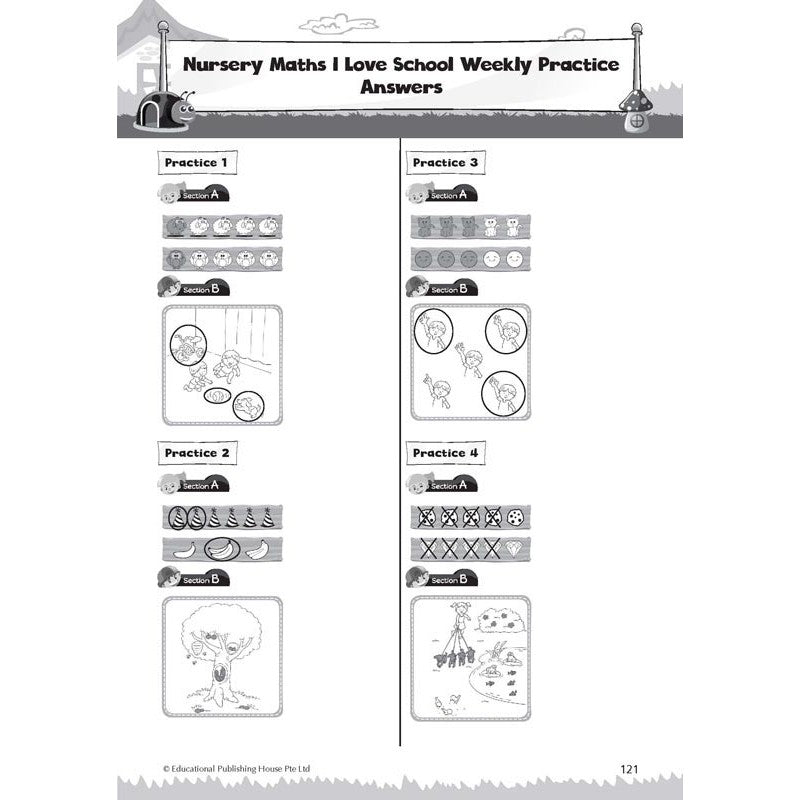 Nursery Mathematics 'I LOVE SCHOOL!' Weekly Practice