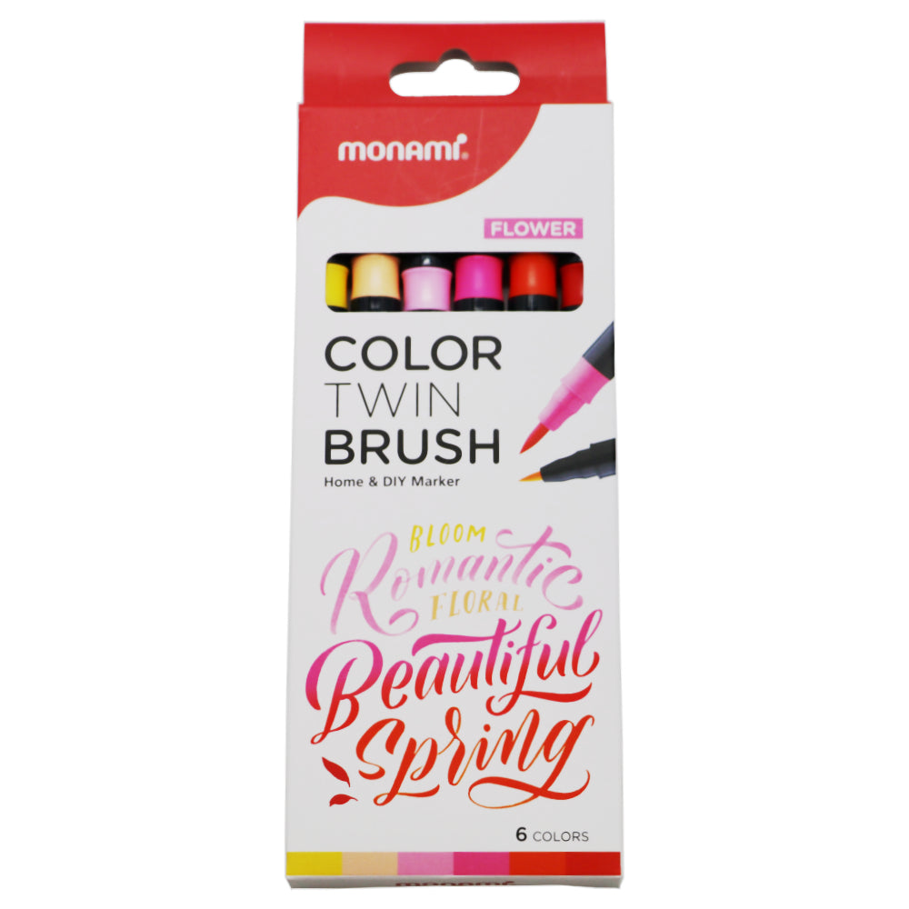 MONAMI Colortwin Brush 6 Color Set FLOWER - _MS, AMOS, ECTL-2NDPCS50, ECTL-AUG23, MONAMI