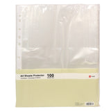 POP BAZIC A4 Sheet Protector 100 Sheets 0.05mm