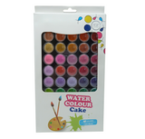 POP ARTZ Water Colour Cake With Wooden Brush 48 Colours