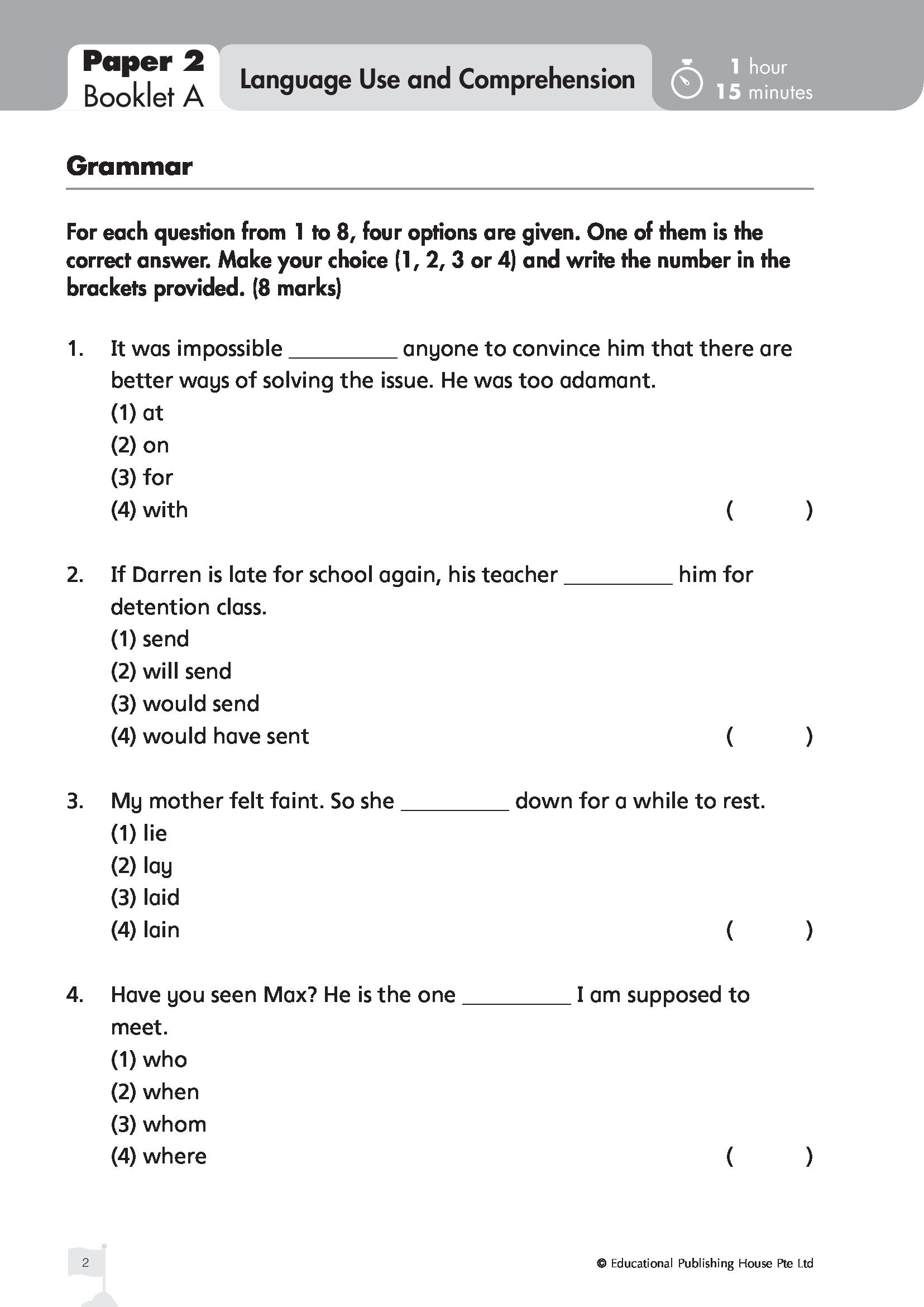 Primary 4 English Top The Class Term/Sem Papers QR - _MS, CHALLENGING, Cindy Lim, EDUCATIONAL PUBLISHING HOUSE, ENGLISH, PRIMARY 4