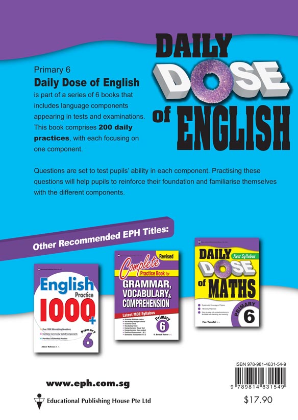 Primary 6 Daily Dose Of English - _MS, DAILY DOSE, EDUCATIONAL PUBLISHING HOUSE, ENGLISH, INTERMEDIATE, PRIMARY 6