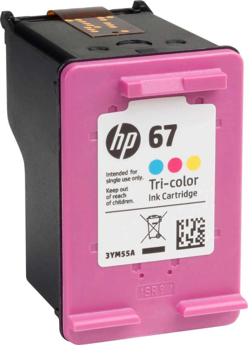 HP 67 Tri-Color Ink Cartridges High/Standard Yield 2 Per Pack