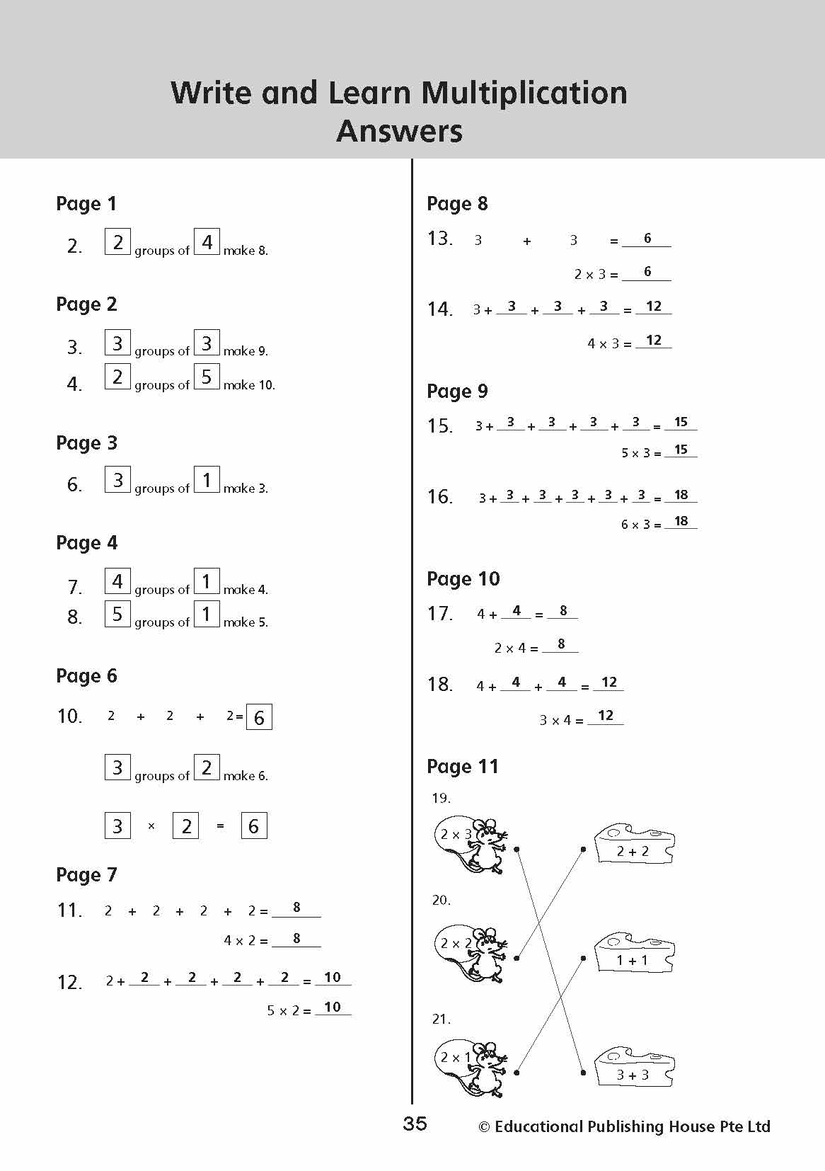 Write & Learn Maths (+/ -/ x) Bundle - _MS, BASIC, EDUCATIONAL PUBLISHING HOUSE, Jane Suh, MATHS, PRESCHOOL