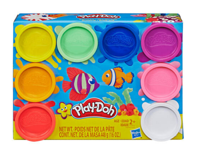 PLAY-DOH 8 Pack Neon/Rainbow Neon Non-Toxic Modeling Compound - _MS, ECTL-10DEAL, ECTL-AUG23, JULY NEW, Plasticine, PLAY-DOH, TOYS & GAMES